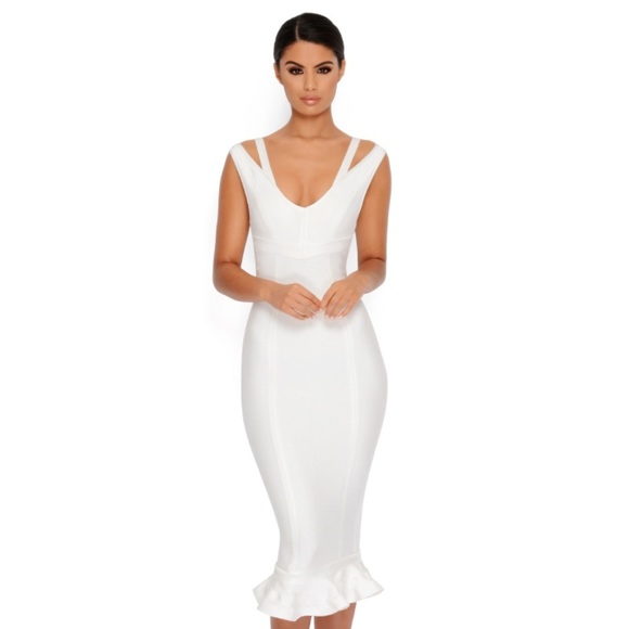 White Midi Bandage Dress